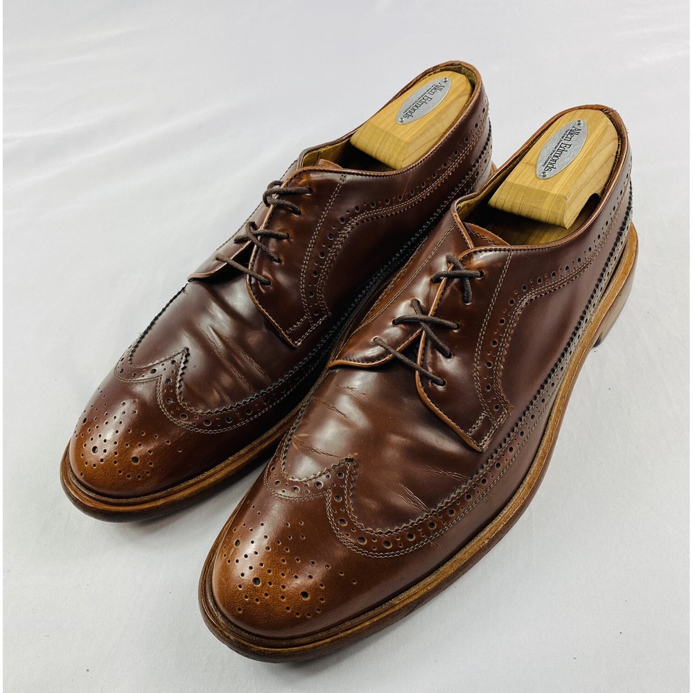 Paul Smith Brown Wingtip Leather Mens Dress Shoes Size 10 Italy